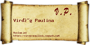Virág Paulina névjegykártya